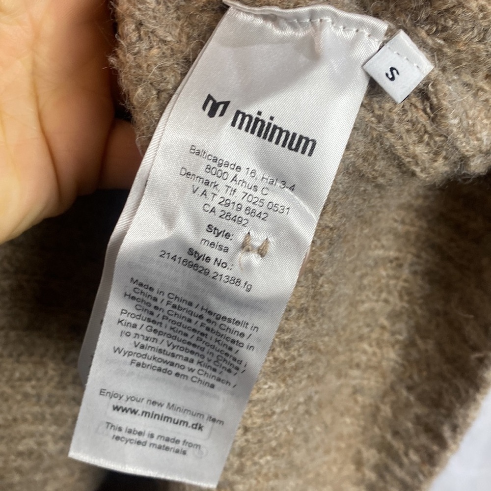 minimum The Melsa Cardigan Asymmetrical Cottage Core Knit - Size Small - Picture 8 of 12